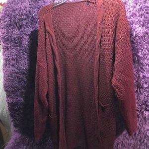 Burgundy Cardigan